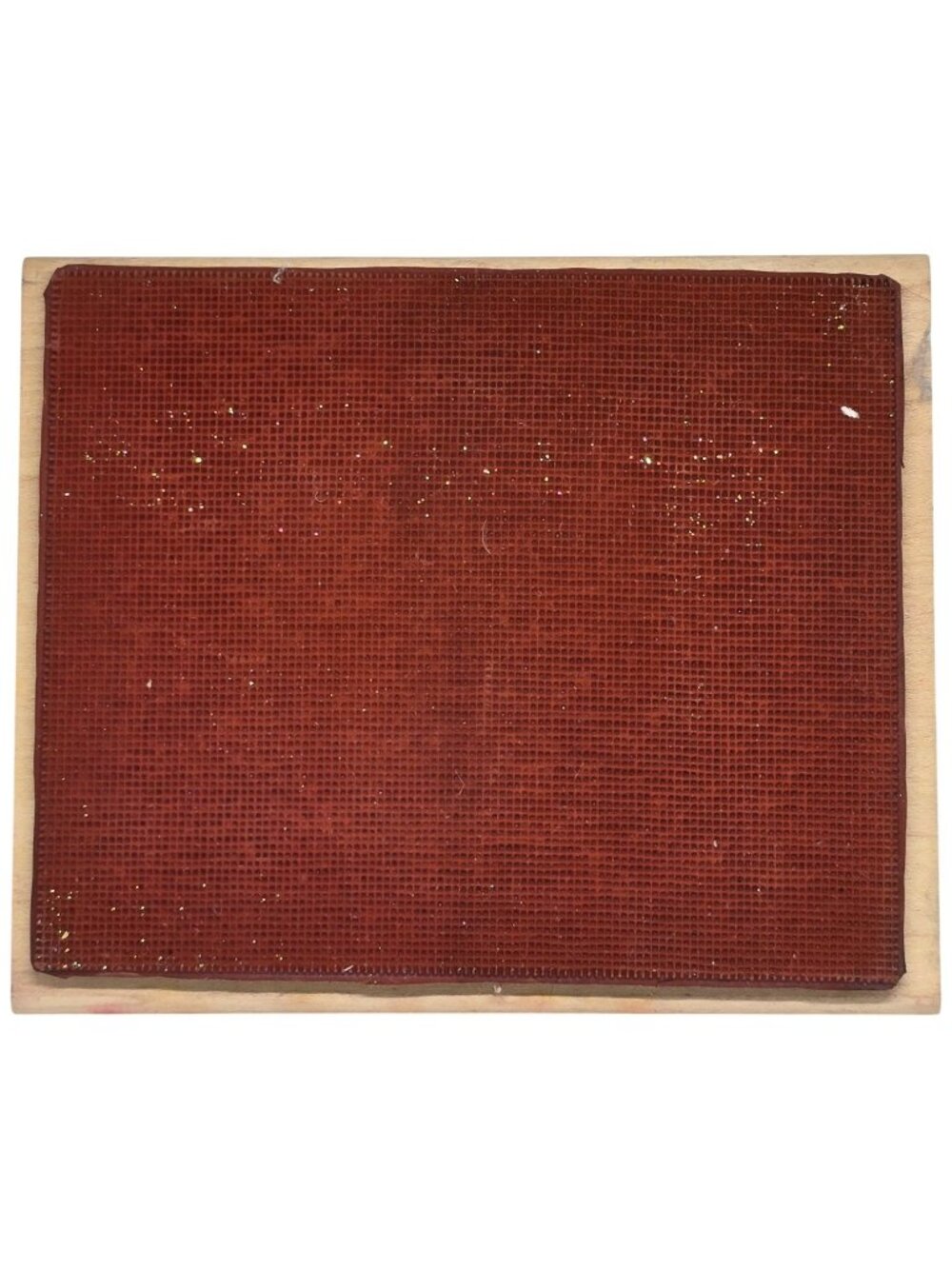 Stampin Up! 2004 Canvas Background Rubber Stamp Wood Mounted 5.5" X 4.5"